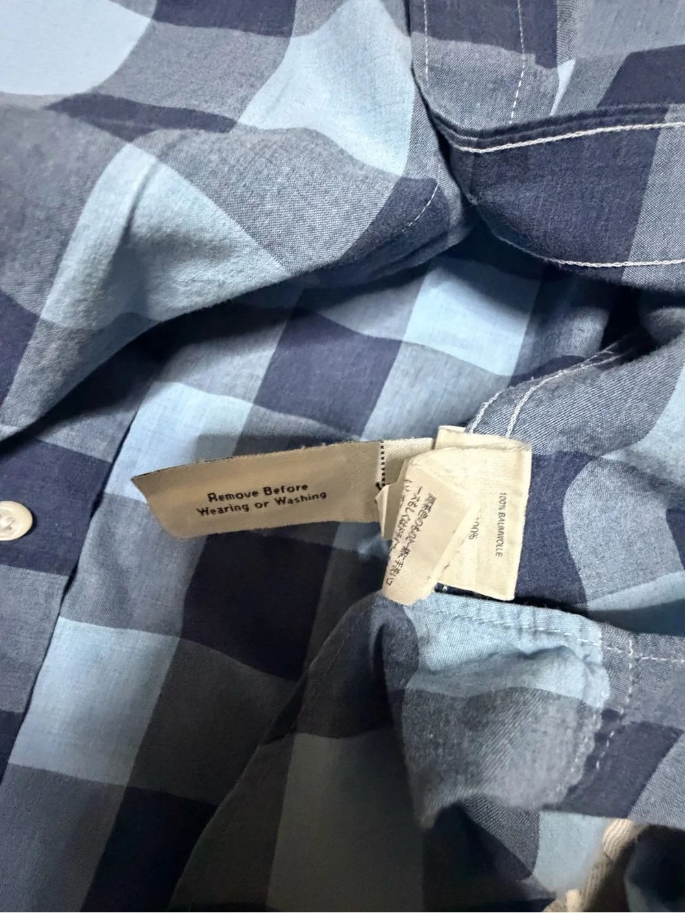 J.Crew Slim Fit Blue Check Shirt - Men's Medium